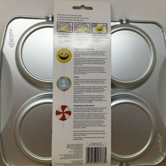 Wilton Round Pops Cookie Pan Mold New #2105-0536 Birthday Summer Fun - Picture 4 of 8